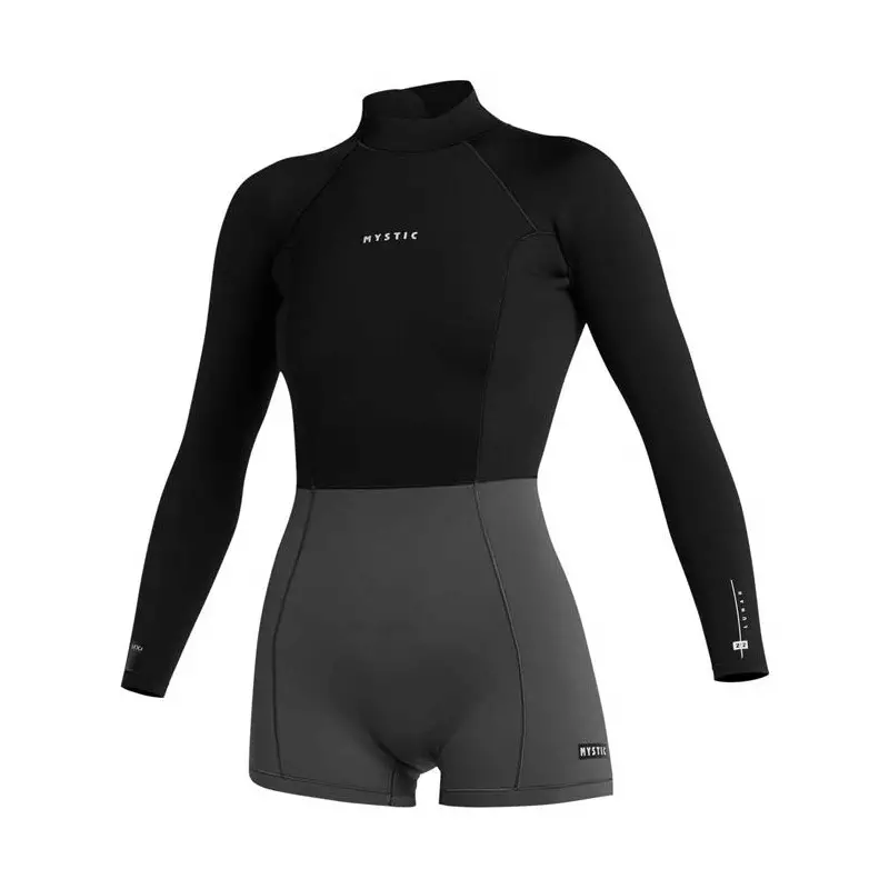 Combinaison shorty femme MYSTIC Lunar Longarm 2/2mm Bzip Black