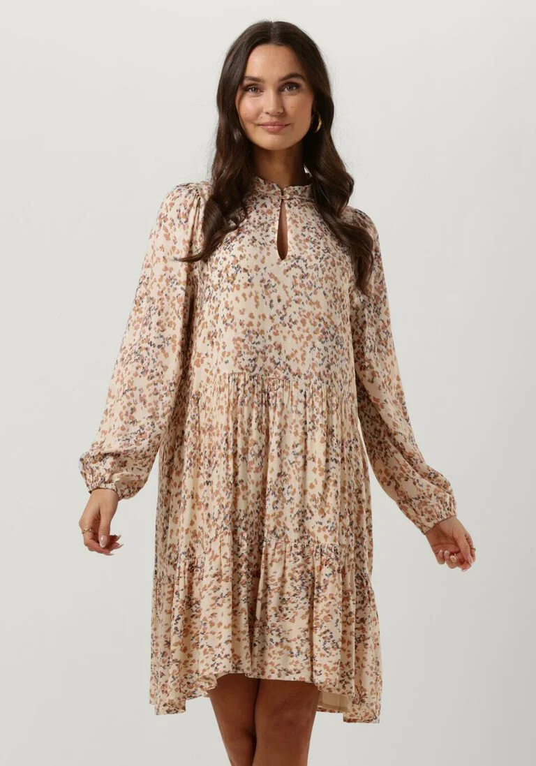SECOND FEMALE gebroken wit second female mini jurk cosmos dress