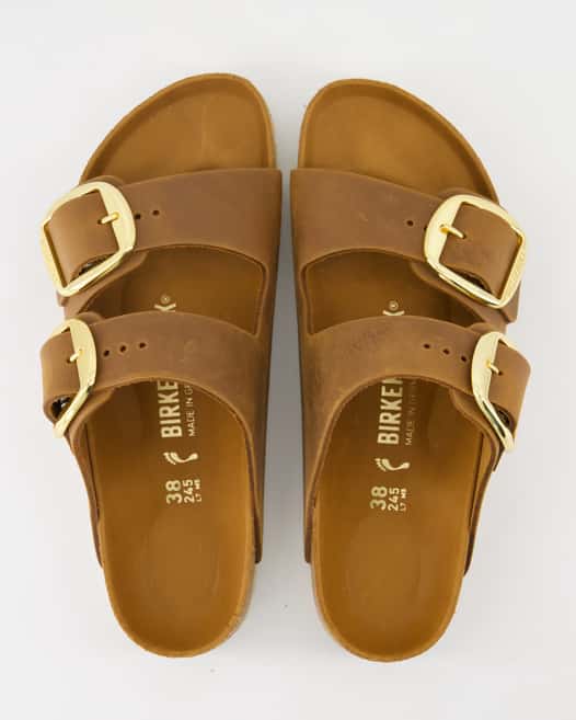 Birkenstock Arizona Big Buckle Pantoletten in Braun