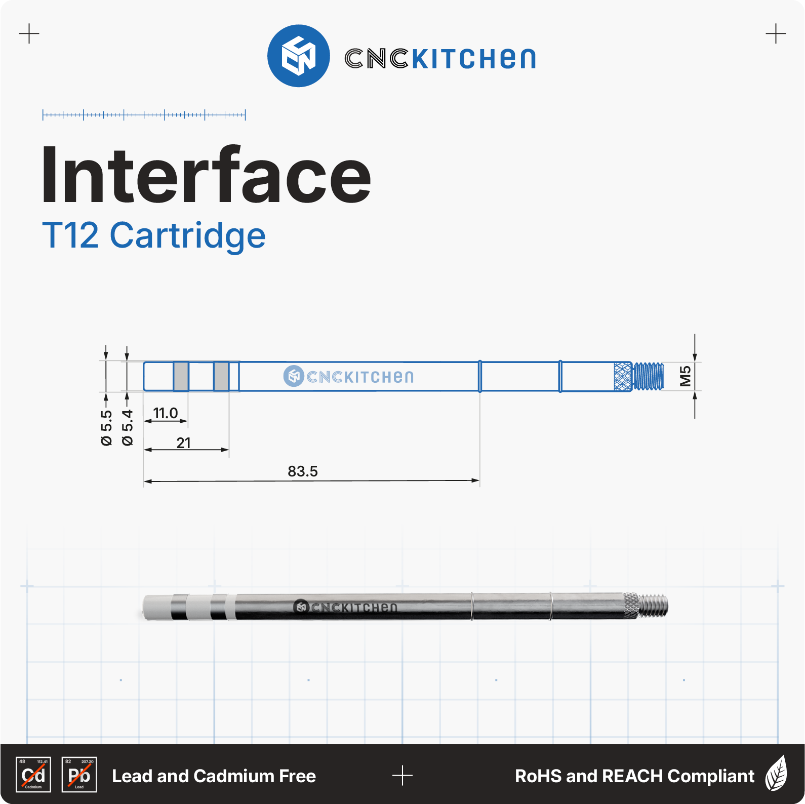 CNC Kitchen  Einschmelzhilfen + T12 Adapter    Hochwertige Lötspitzen aus Messinglegierung inkl. Adapter