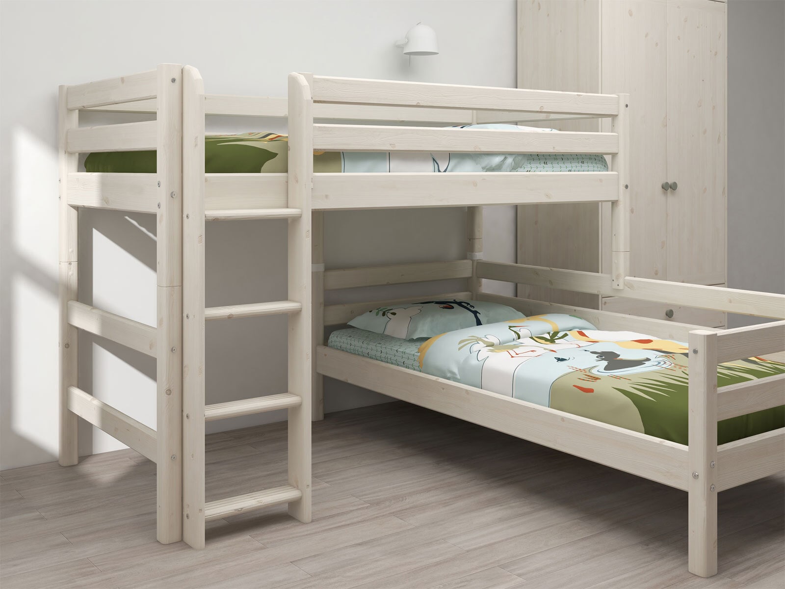 FLEXA Etagenbett CLASSIC mattweiß