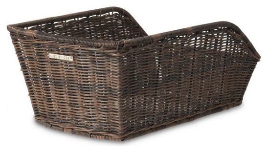 BASIL Panier À Vélo Cento Rattan Look Avec Support De Portage 47 X 34 X 22 Cm - Marron