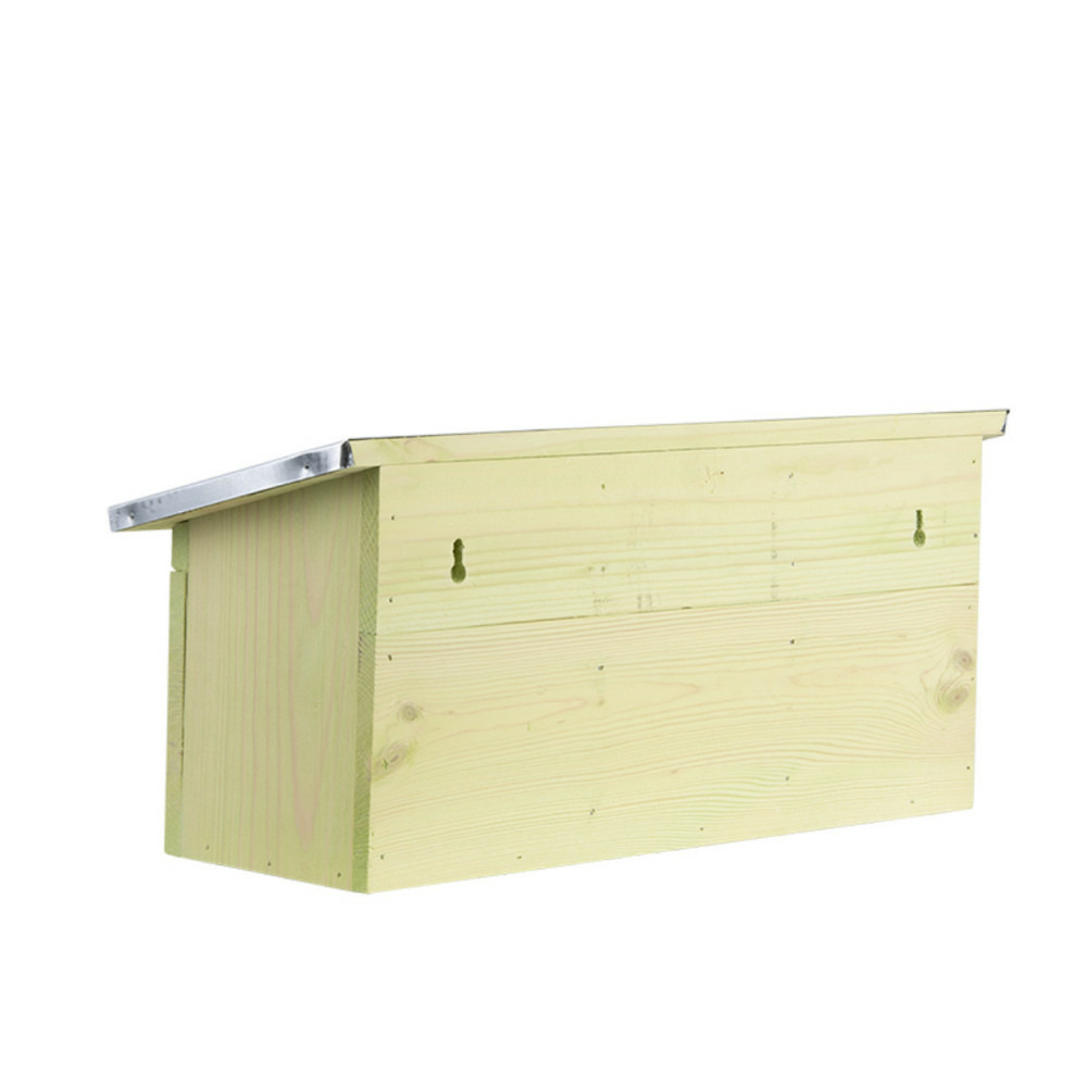Appartement pour moineaux, horizontal, en bois pin, zinc, pour oiseaux.