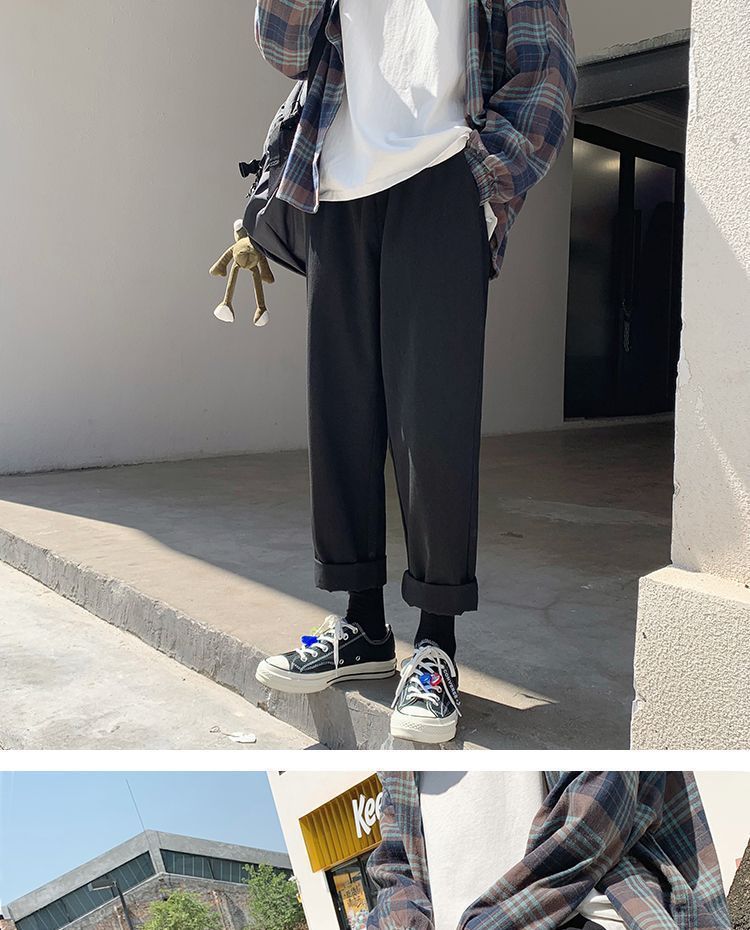 FOEV - Effen cropped rechte broek