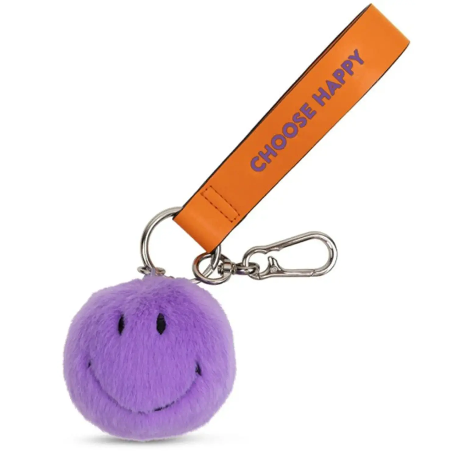 Bon Ton Toys | Smiley ECO Fuzzy Bag Charm | 7 cm | Dark Purple