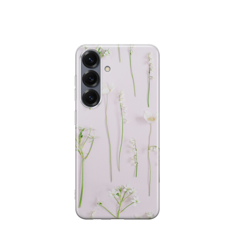 Samsung Galaxy S25 Gummi Hülle Stille Blüten - Versch. Farben