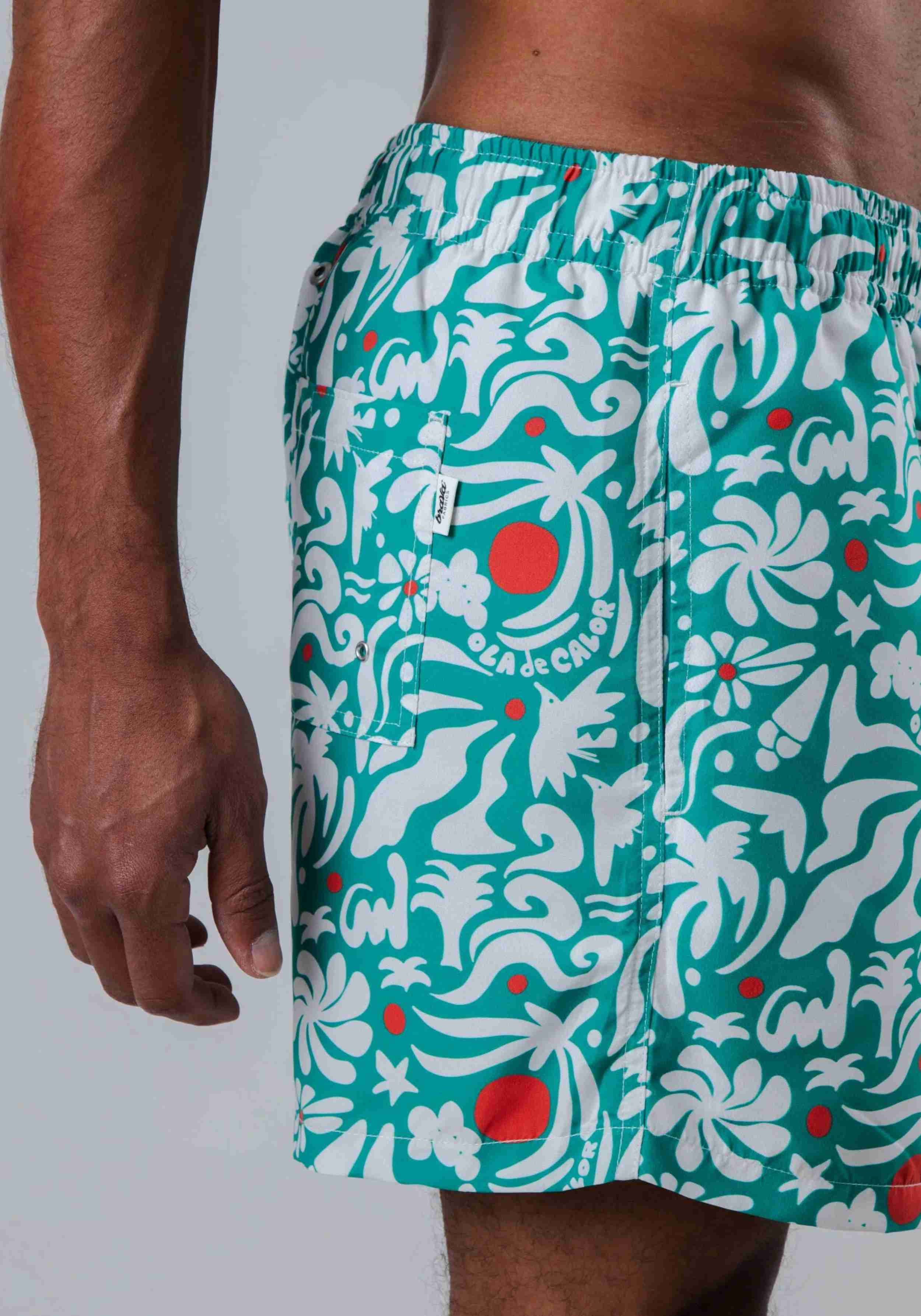 Brava Fabrics Badehose Ola de Calor Swimwear Green
