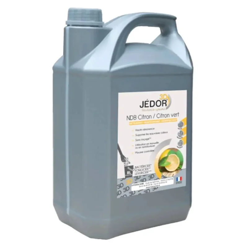 JEDOR - Nettoyant désinfectant 3D - Parfum citron Vert - 5L