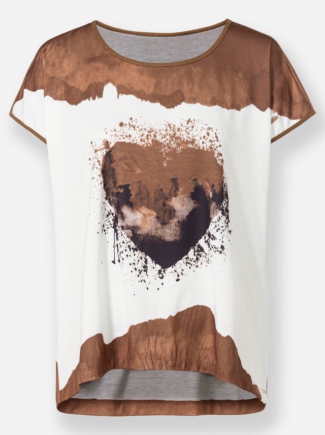 heine Rundhalsshirt »Druck-Shirt« 1 Stk. tlg.