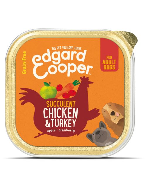 Edgard&Cooper Kuipje Chicken Turkey Adult Kip&Kalkoen&Appel - Hondenvoer
