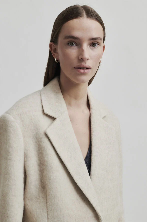 Second Female Sera Wool Blazer Beige melange
