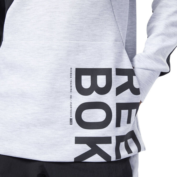 Reebok One Series Training Colorblock Hættetrøje Hvid