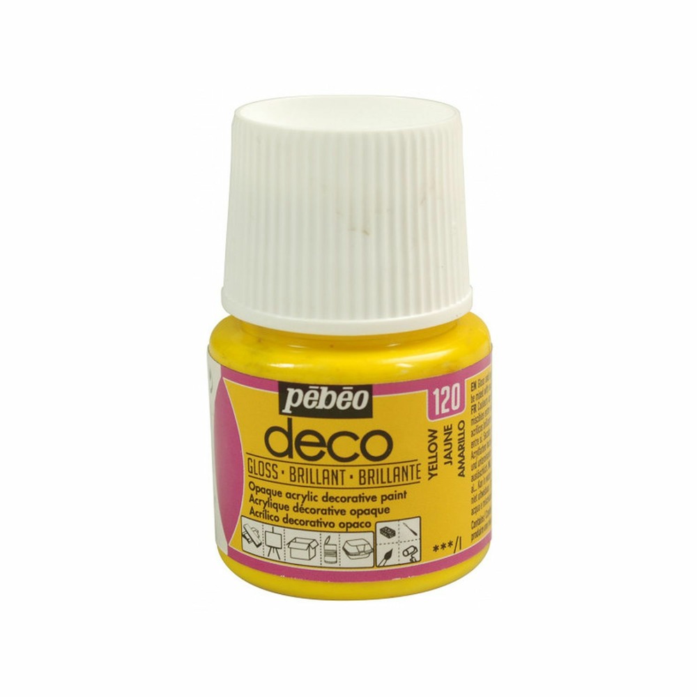 Peinture acrylique opaque brillante - noir profond - 45 ml
