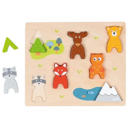 goki Einlegepuzzle Waldtiere
