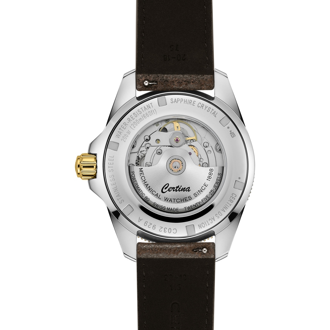 Certina DS Action GMT Powermatic 80 Schwarz / Braun