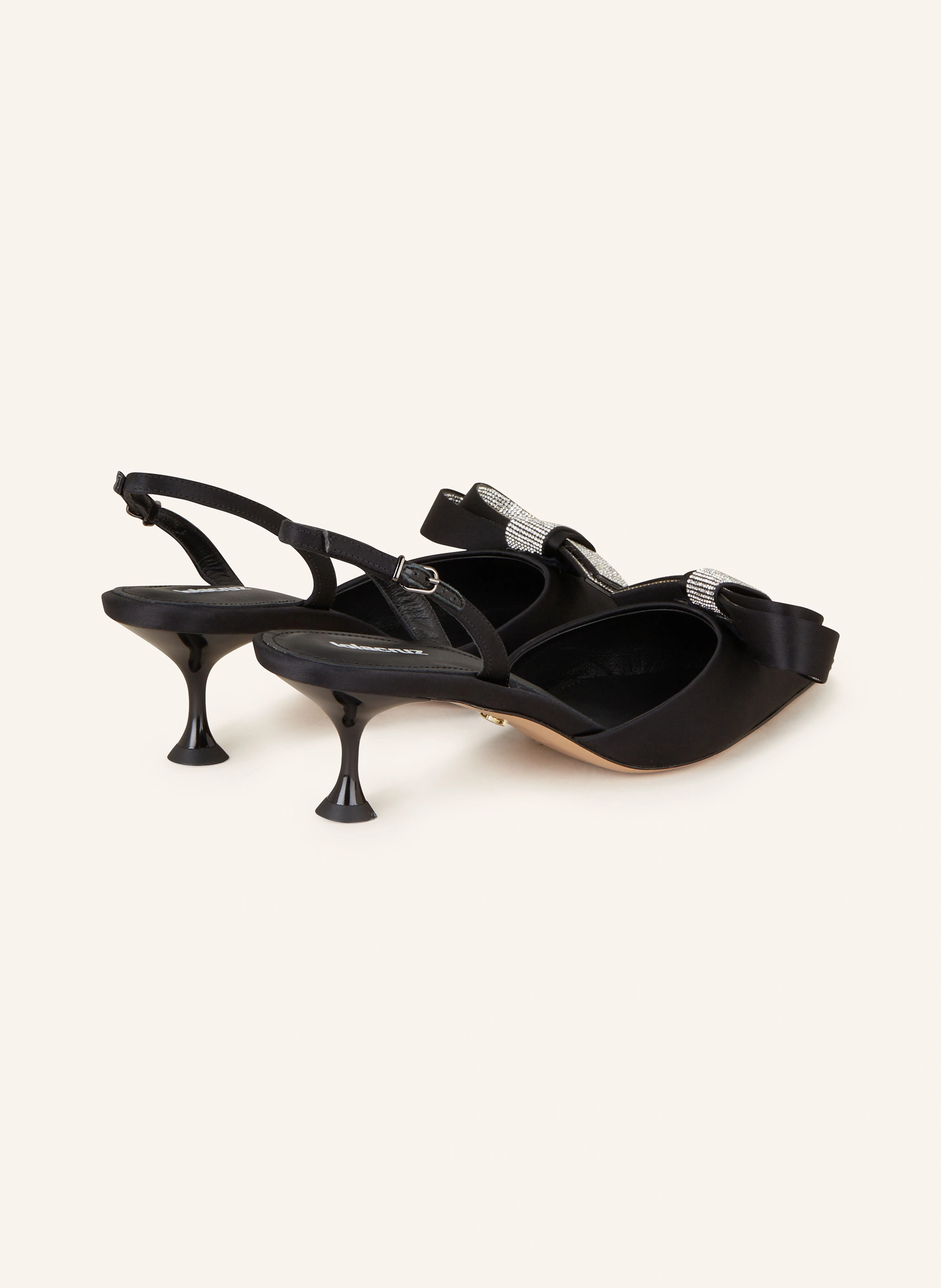 Lola Cruz Slingpumps mit Schmucksteinen