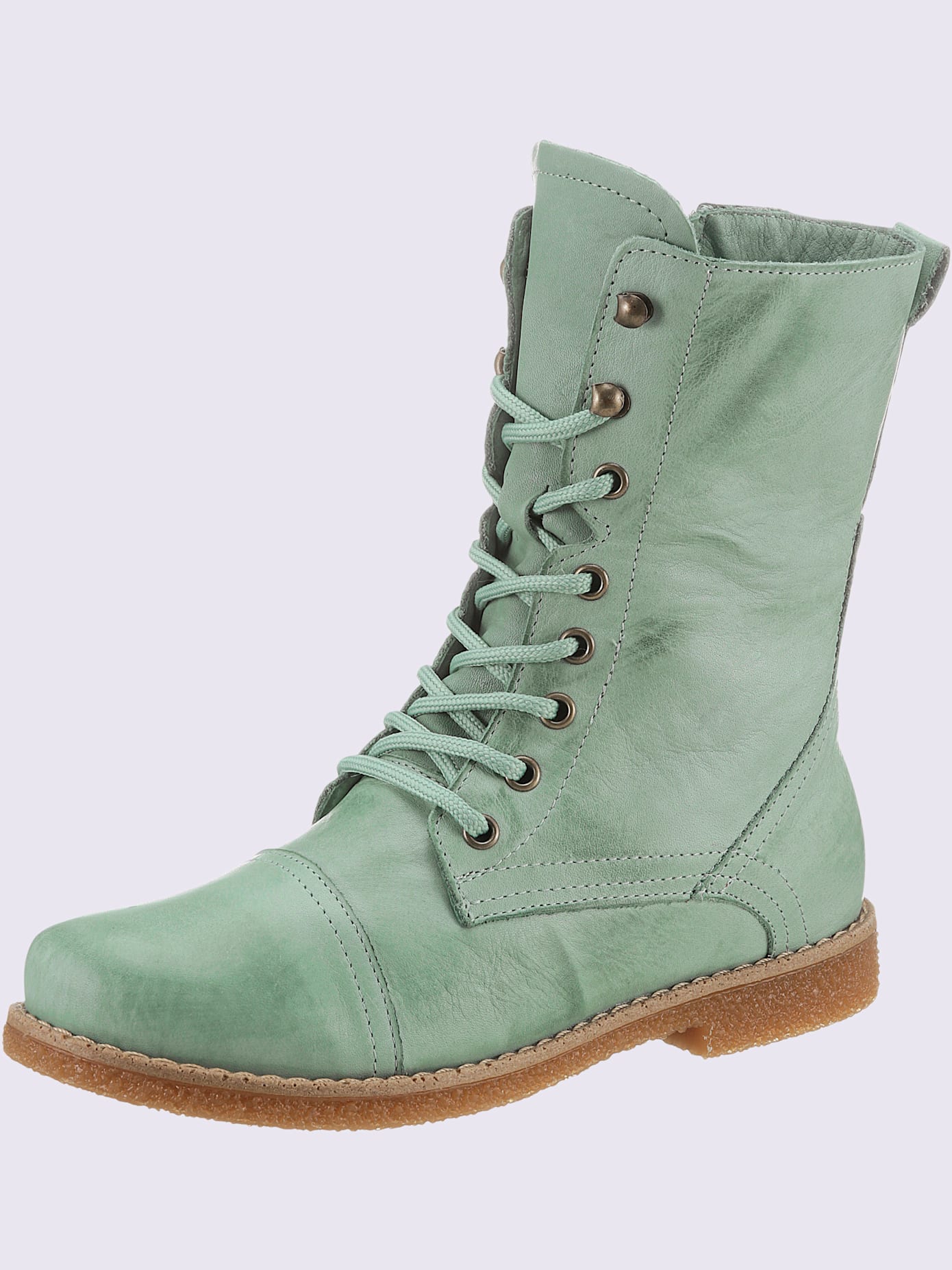 Bottines à lacets cuir nappa de vache