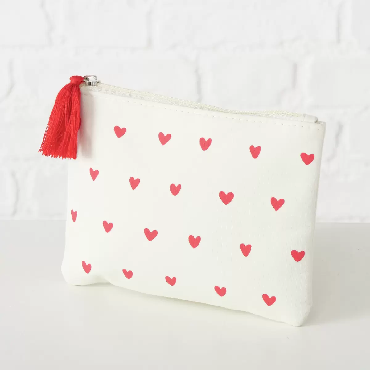 Kosmetiktasche Herz Cintas rot,weiss
