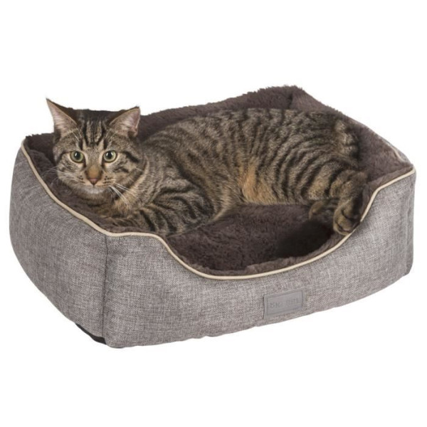 Kerbl corbeille samuel - 50 x 40 x 15 cm - argent et gris - pour chien