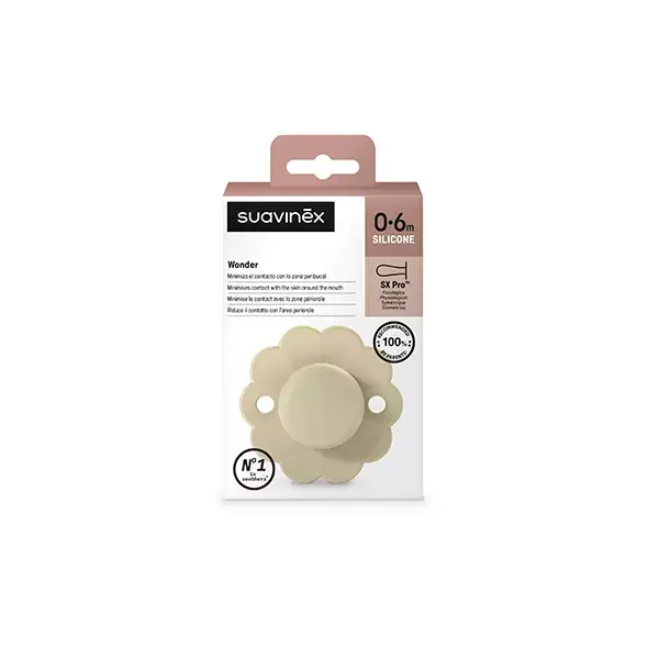 Chupeta reversível Suavinex Wonder SXPRO 0/6 meses Wonder - Cinza Whitecap