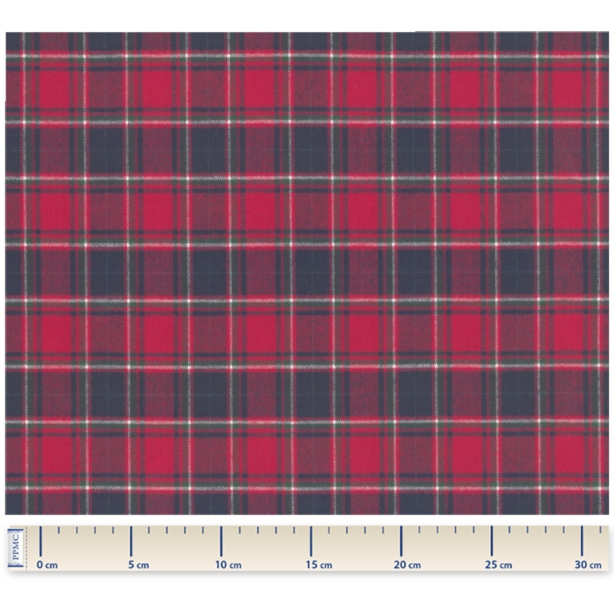 Tissu Flanelle Tartan Rouge