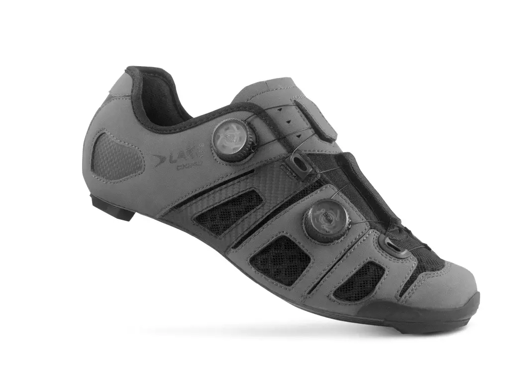 Lake CX242 Wielrenschoenen Mat Grijs/Zwart Heren