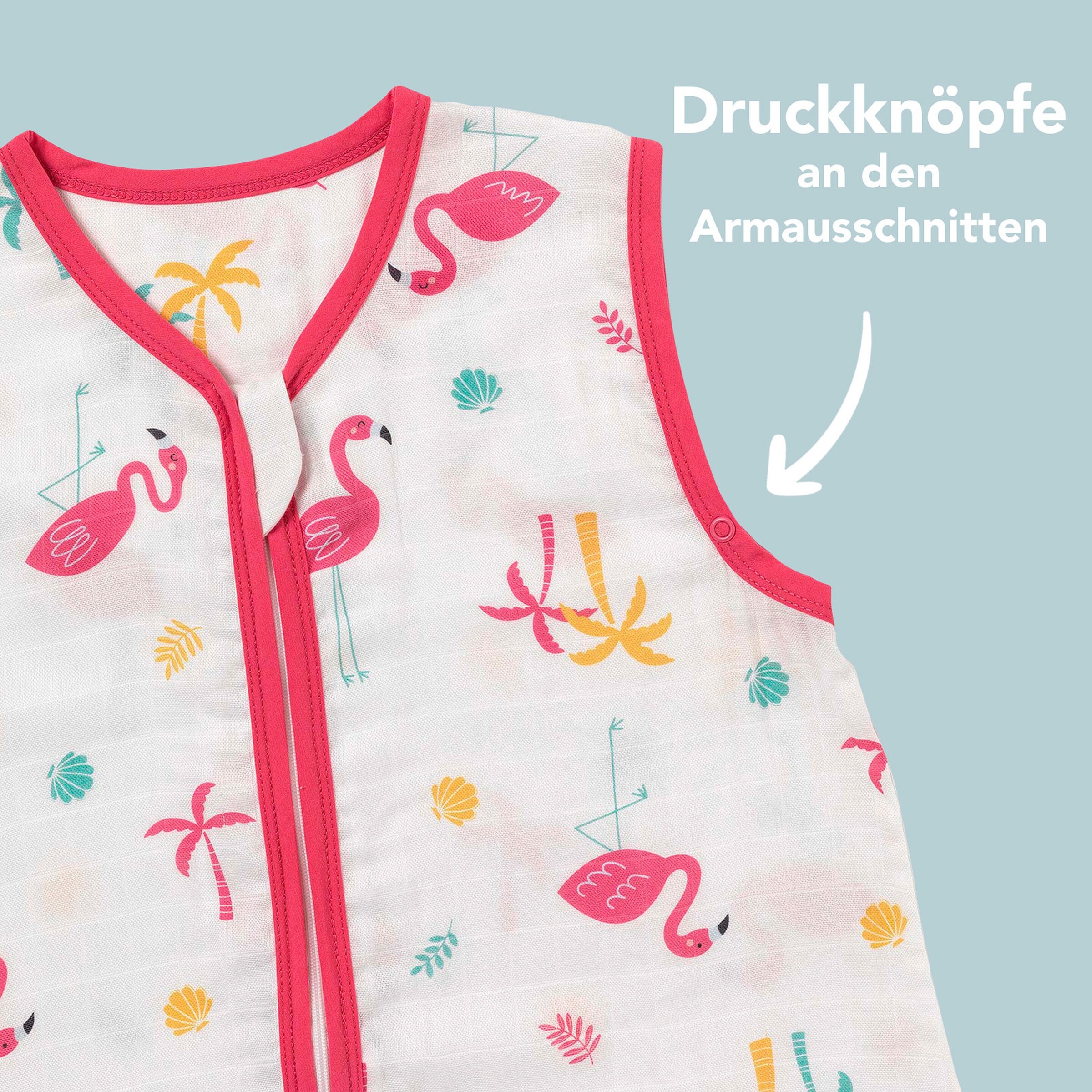 schlummersack Schlafsack mit Füßen 0.5 Tog Flamingo