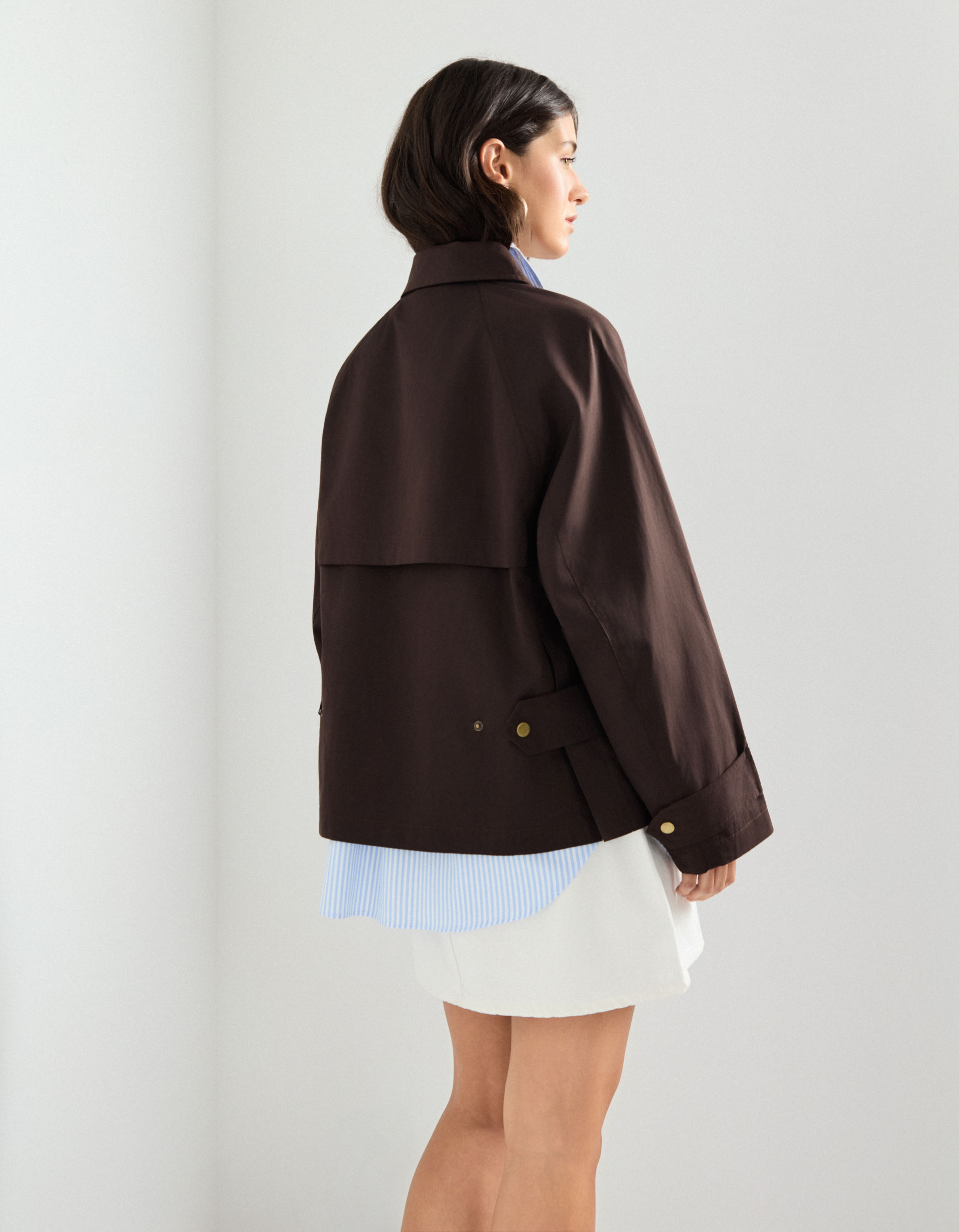 Parka, Mulher, Castanho Escuro