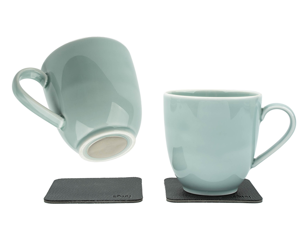 Silwy Magnetische porseleinen kopjes - Cyan