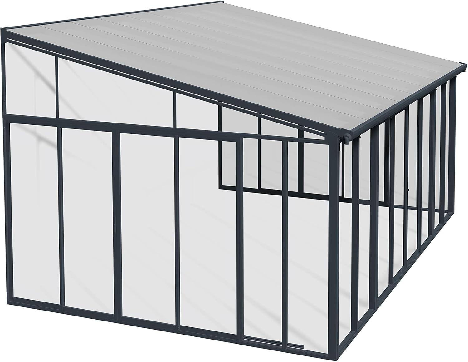 Palram Canopia Terrassendach Wintergarten Sanremo anthrazit // 400x425 cm (TxB)