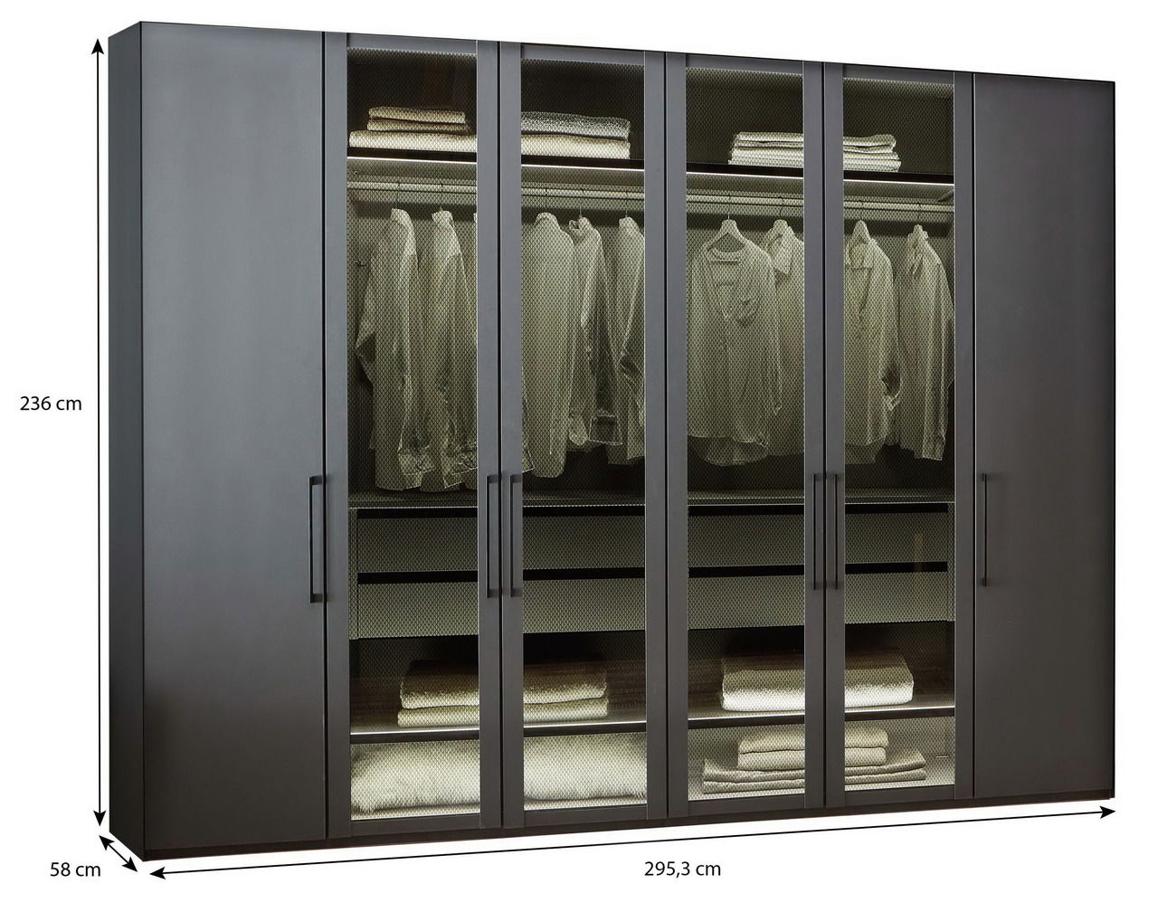 Novel Drehtürenschrank 6-trg. SPLIT