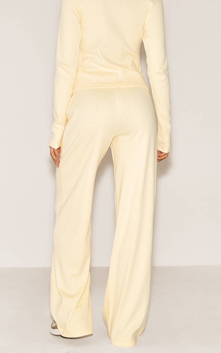 Amande Pantalon Large Côtelé Taille Mi-haute