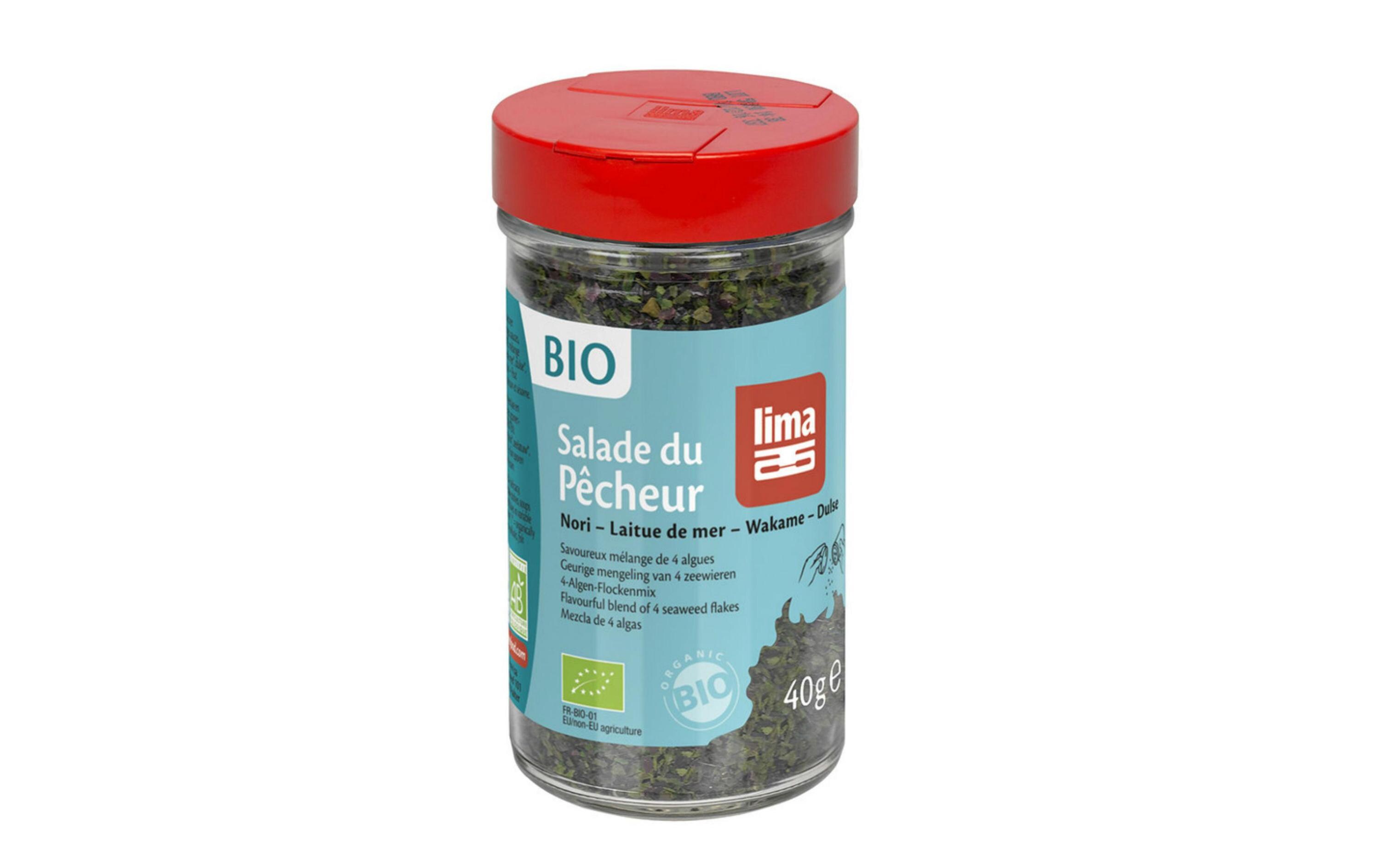 Bio Algen-Flockenmix Streuer Glas 40 gBio Algen-Flockenmix, Streuer
