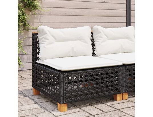 LES TENDANCES - Salon extérieur Salon de jardin-noir-1 place-63.5x63.5x62-486639