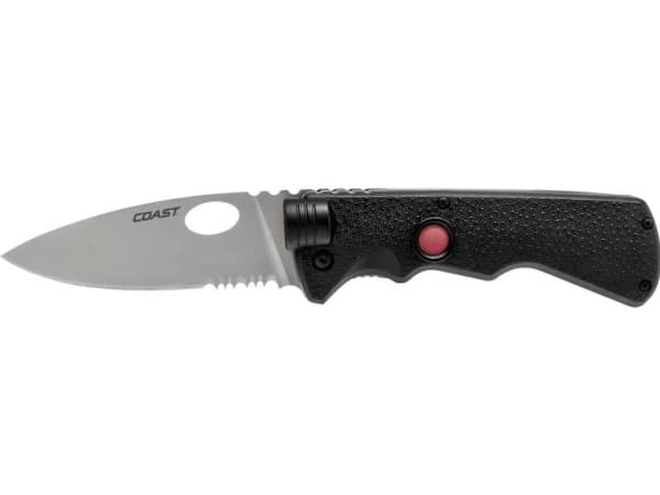Coast Light-Knife LK375 139901 lommekniv med clip , inkl. LED-lampe Sort