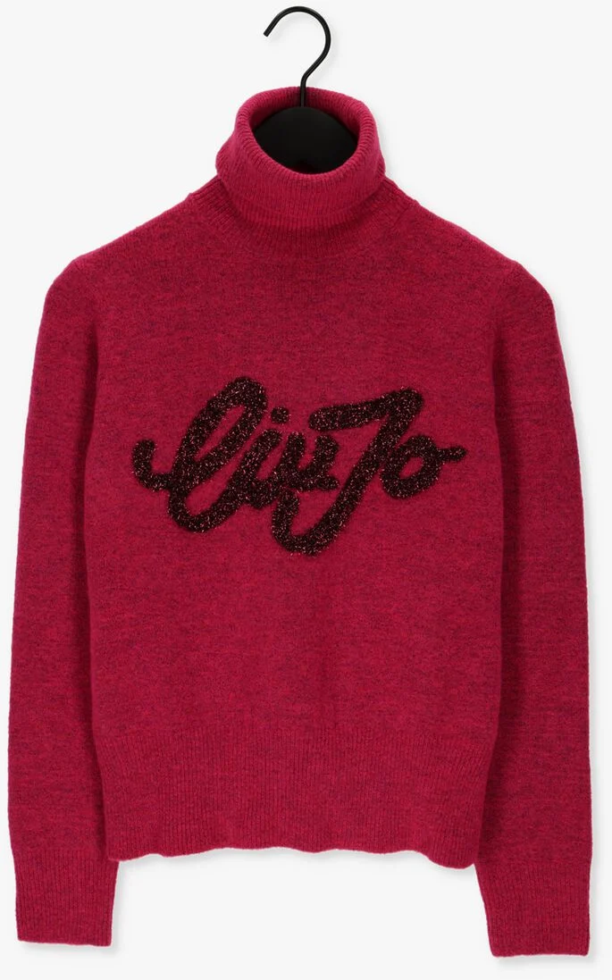 LIU JO roze liu jo coltrui maglia chiusa m/l lj logo glam