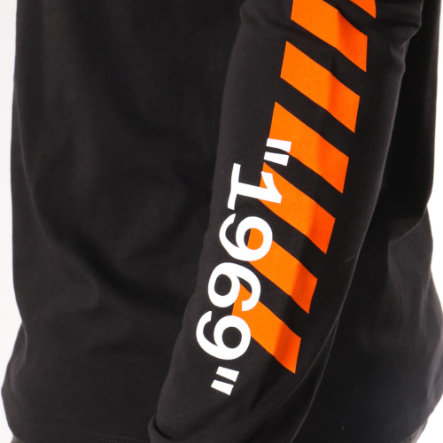 Tee Shirt Manches Longues Admin Noir Orange