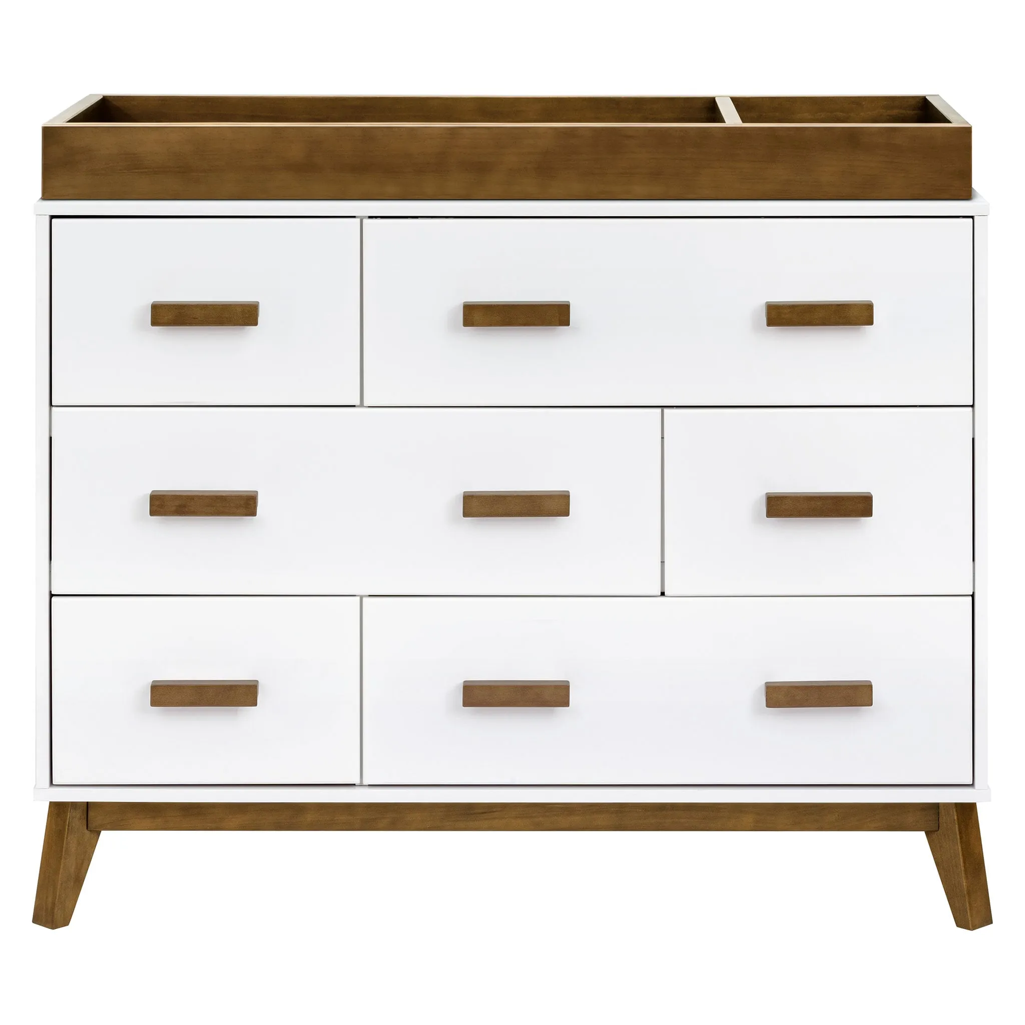 Babyletto Bureau 6 tiroirs Scoot - Blanc  Naturel Noisette