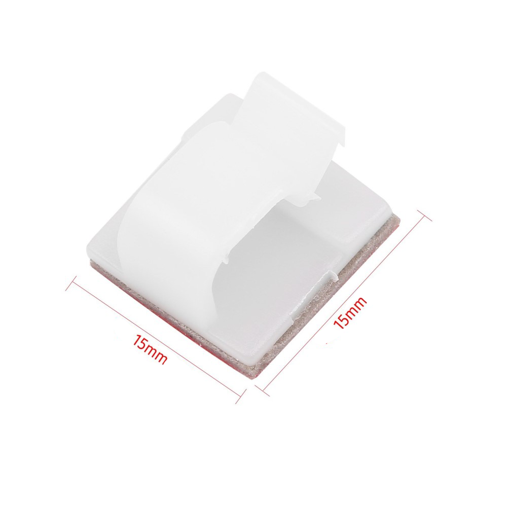 (100er Set) Selbstklebende Kabelhalter Vielzweck Kabelführung Organizer Clips - Weiss