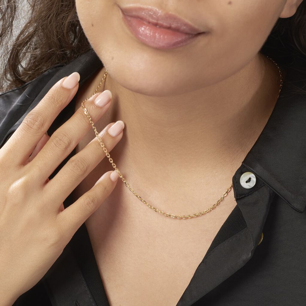 Chaîne Igoa Maille Forçat Diamantee Or Jaune