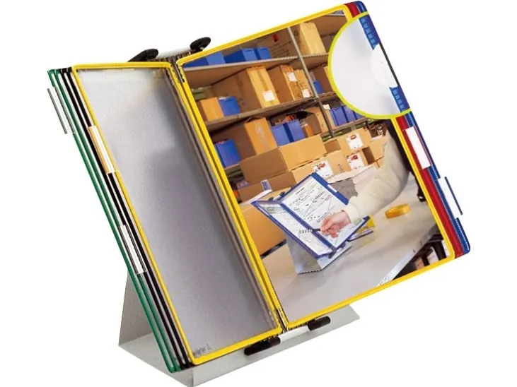 Tarifold Bord Display A4 10 Lommer Assorterede Farver