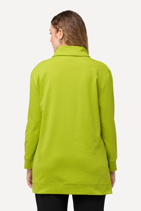 Sweatshirt, Schriftmotiv, Stehkragen, Langarm
