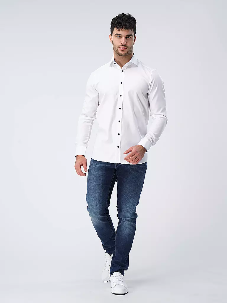 OLYMP LEVEL FIVE Hemd Body Fit weiss