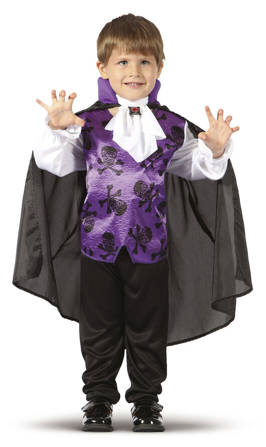 RIO Mini vampyr Skjorte. kappe og halsbeklædning Uden bukser Str 104 cm