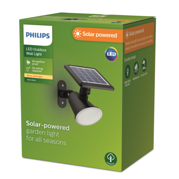Philips solar wandlamp Jivix zwart
