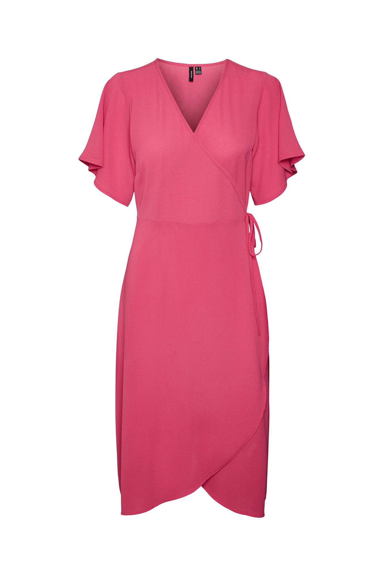 Vestido midi cruzado - Rosa