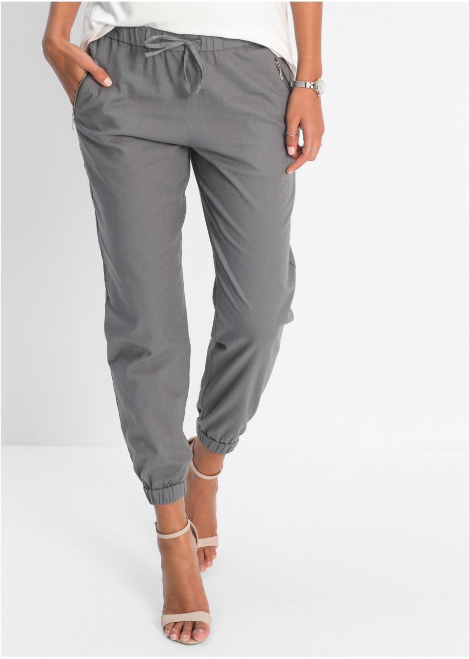 Pantalon 7/8 lin majoritaire