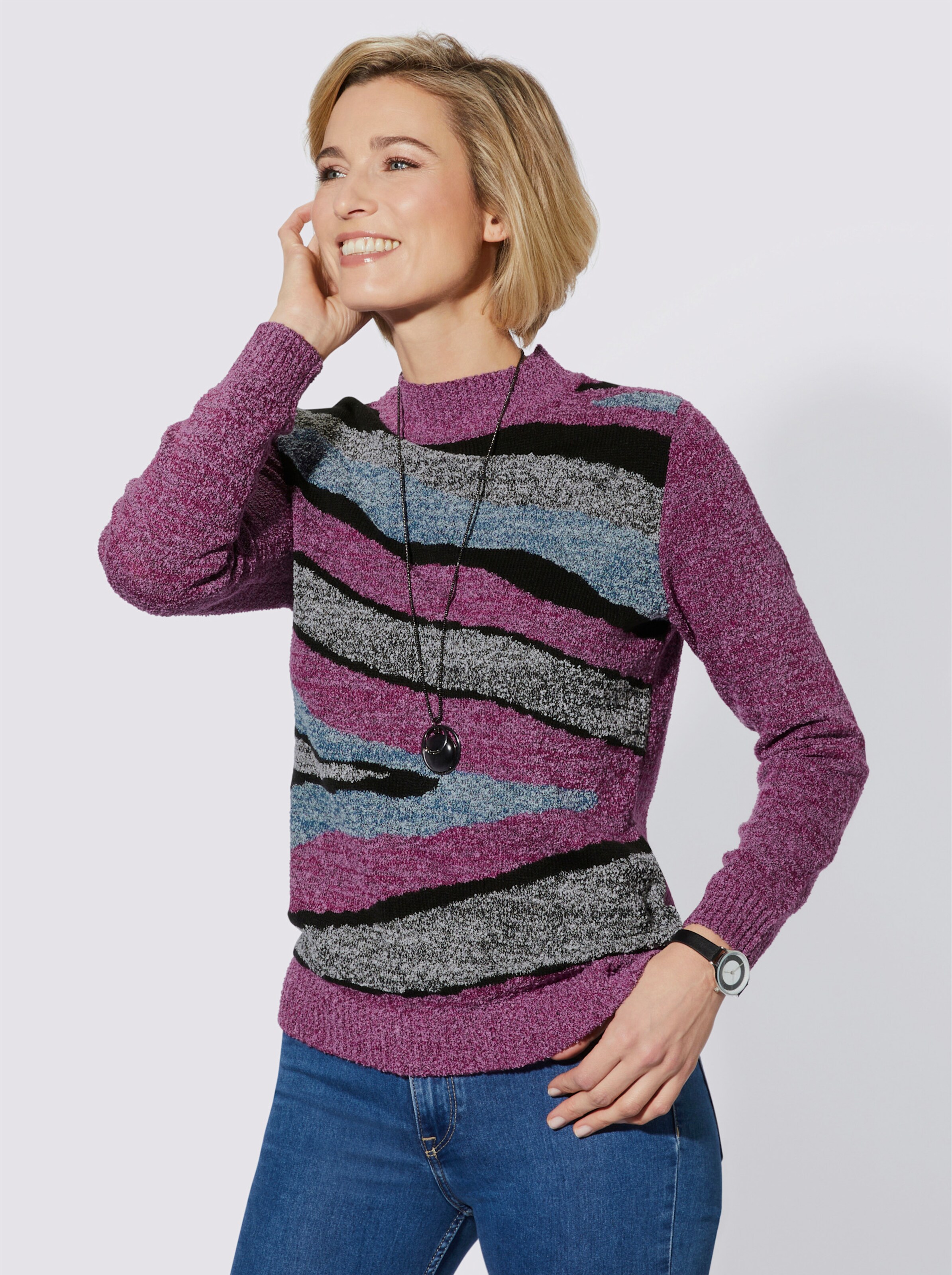 Stehkragenpullover
