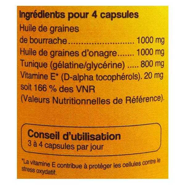Óleo de Borragem e Prímula Original Nat & Form com Vitamina E, 360 cápsulas