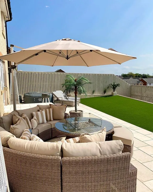 Zweefparasol 300 cm SAVONA Beige Zandbeige